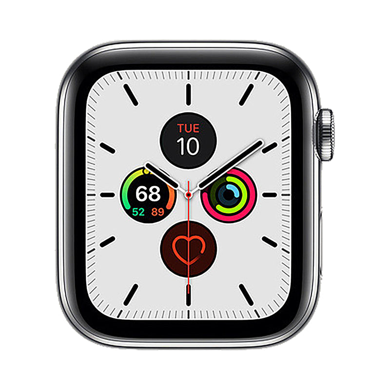 Apple Watch Series 5 (GPS + Cellular モデル) 44mm シルバーステンレススチールケース バンド無し｜Apple  Watchの中古は【セカハン】安心の1年保証付き！