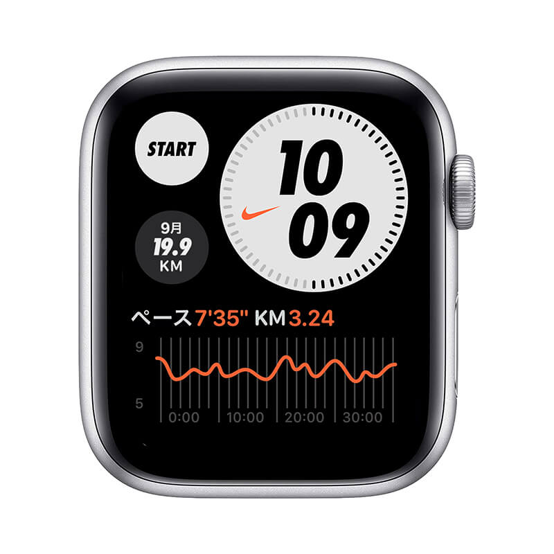 Apple Watch Nike+ Series (GPS繝｢繝�繝ｫ) 44mm 繧ｷ繝ｫ繝舌�ｼ繧｢繝ｫ繝溘ル繧ｦ繝�繧ｱ繝ｼ繧ｹ 繝舌Φ繝臥┌縺暦ｽ廣pple Watch 縺ｮ荳ｭ蜿､縺ｯ縲舌そ繧ｫ繝上Φ縲大ｮ牙ｿ�縺ｮ1蟷ｴ菫晁ｨｼ莉倥″�ｼ�