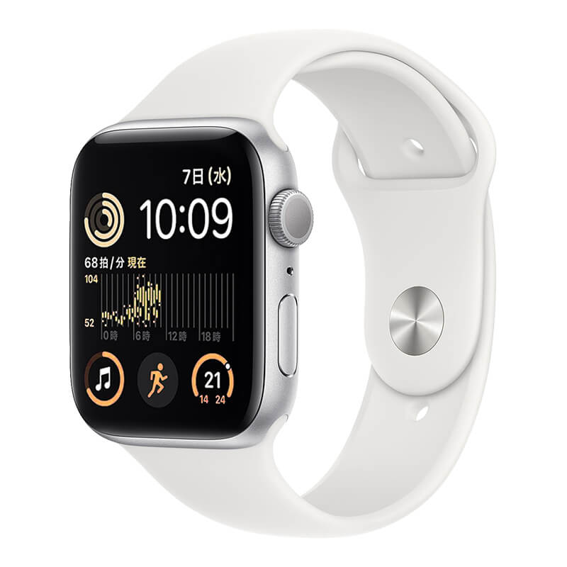 Apple Watch SE 第2世代 (GPSモデル) 44mm シルバーアルミニウムケース Apple Watch SE 第2世代 (GPSモデル) 44mm シルバーアルミニウムケース