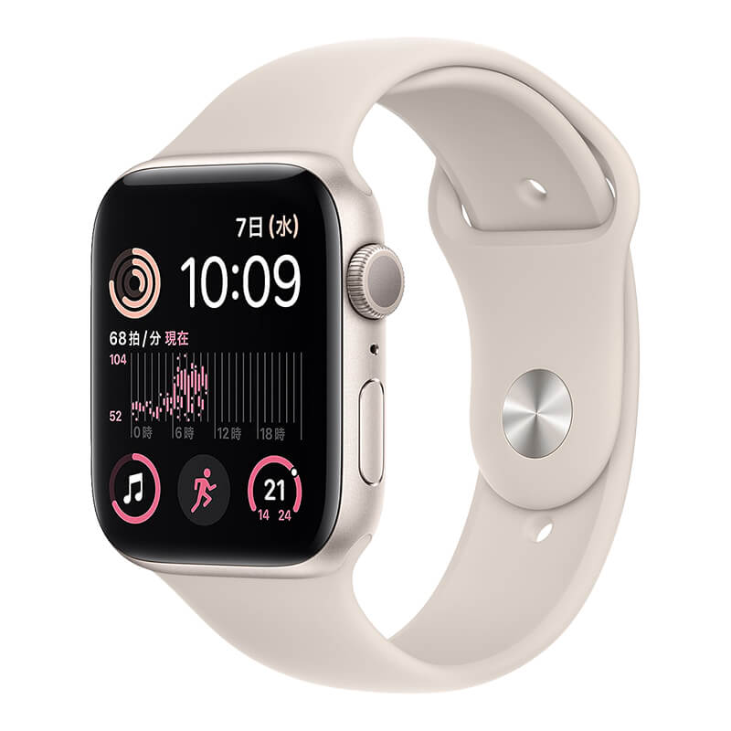 Apple Watch SE 第2世代 (GPSモデル) 44mm スターライトアルミニウム