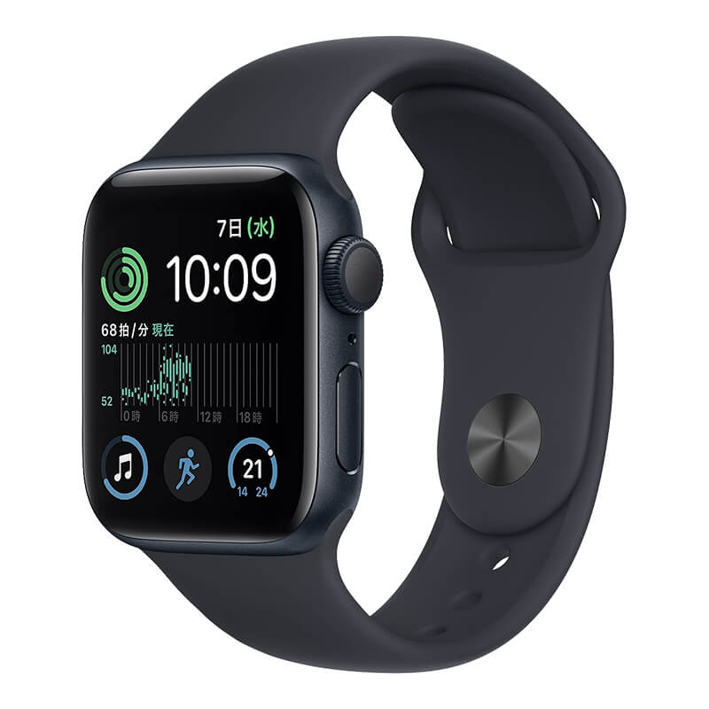 中古Apple Watch SE 第2世代 (GPSモデル) 40mm ミッドナイトアルミニウムケース ミッドナイトスポーツバンド USB-C磁気充電ケーブル+無地白箱｜SECOND HAND【セカハン】