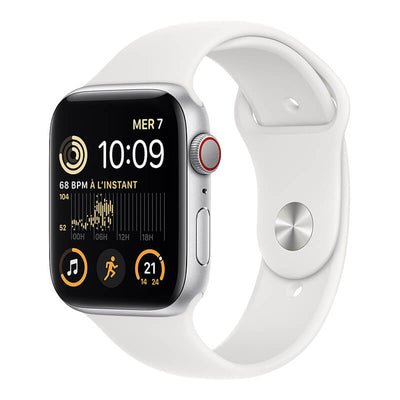 【新品】Apple Watch SE 第2世代 (GPS + Cellular モデル) 44mm シルバーアルミニウムケース ホワイトスポーツバンド｜SECOND HAND【セカハン】