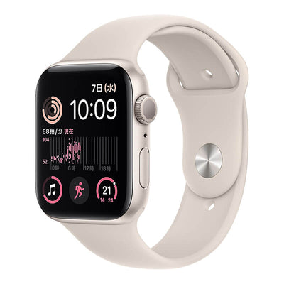 中古Apple Watch SE 第2世代 (GPSモデル) 44mm シルバーアルミニウムケース ホワイトスポーツバンド USB-C磁気充電ケーブル+無地白箱｜SECOND HAND【セカハン】
