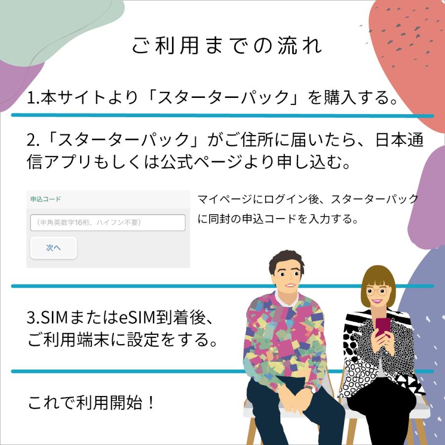 日本通信　日本通信SIMスターターパック　NT-ST2-P（ドコモネットワーク / SIMカードは申込後に配送）　※申し込み有効期限：2025年9月末日まで　送料無料